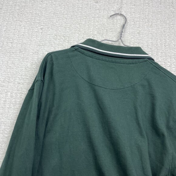 Rodd & Gunn Jumper Men L Forest Green Logo 1/4 Zip College Pullover Burnbridge - Picture 13 of 13